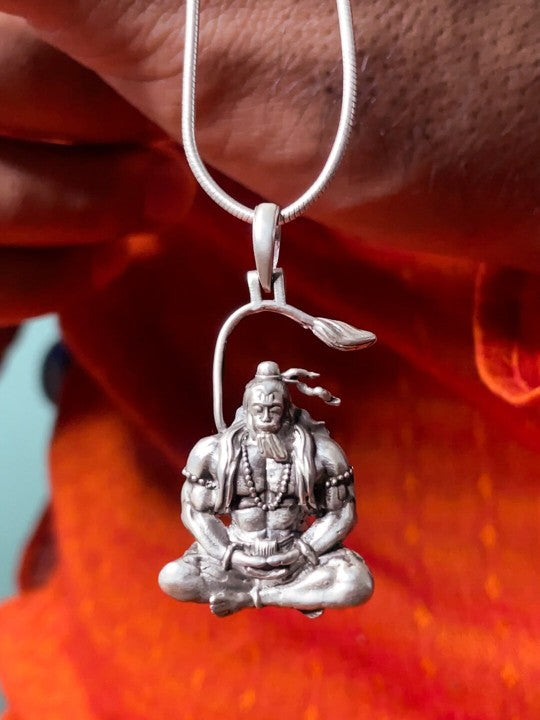 Hanuman Ji Meditetion Raksha Kavach Pendant