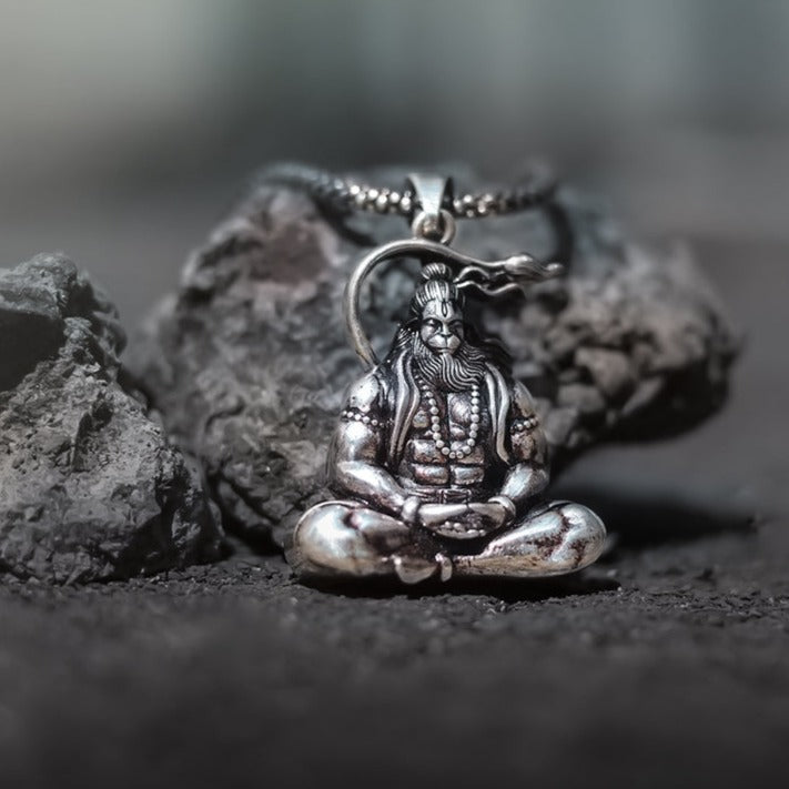 Hanuman Ji Meditetion Raksha Kavach Pendant