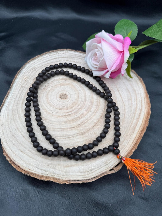 Original Karungali Malai 108-Beads Ebony Wood with Govt. Certified